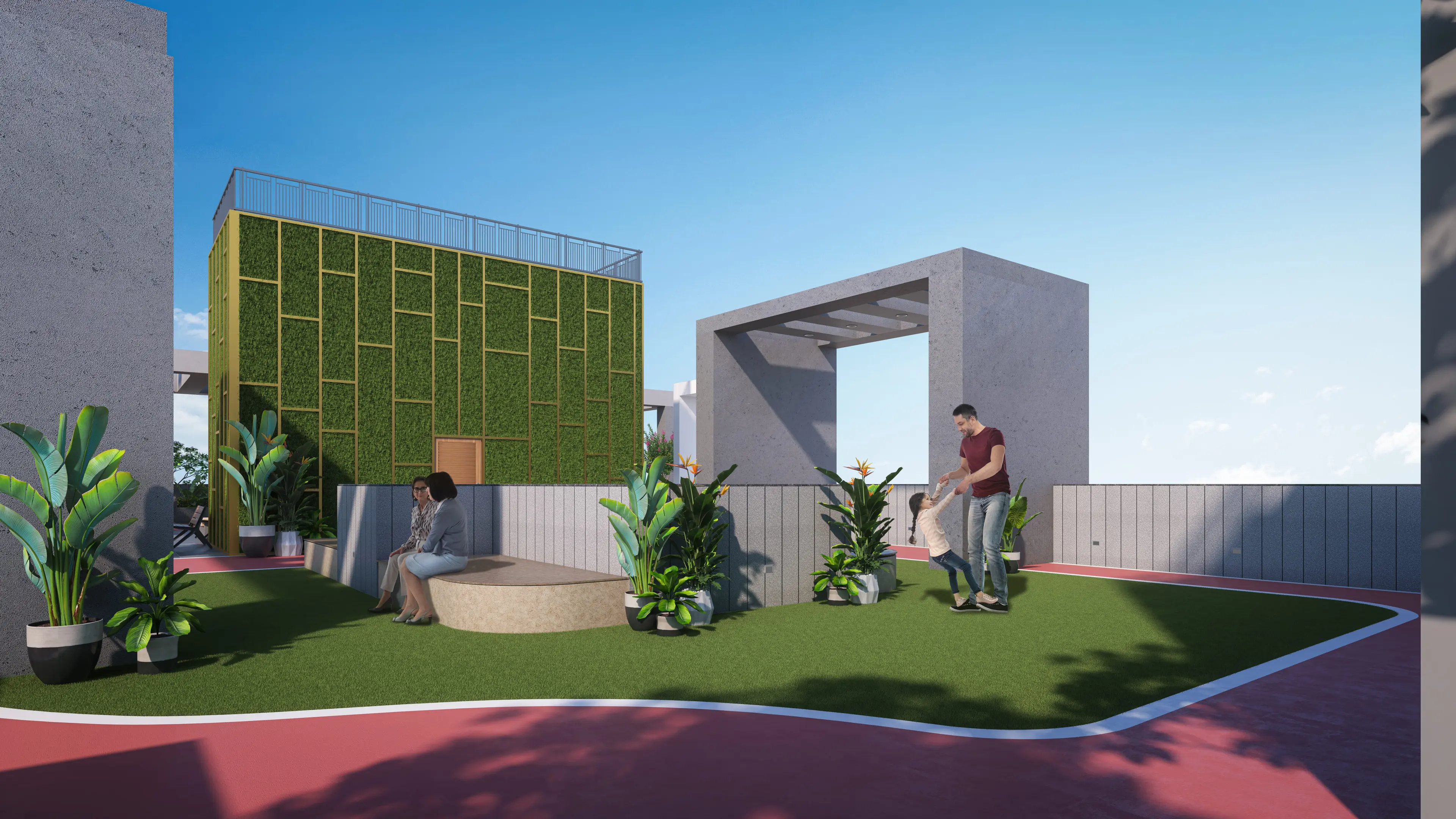 Terrace Lawn at HUM GS Heights